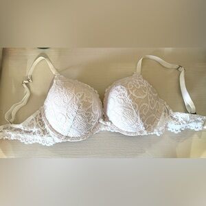 Frederick's of Hollywood White Lace Bra